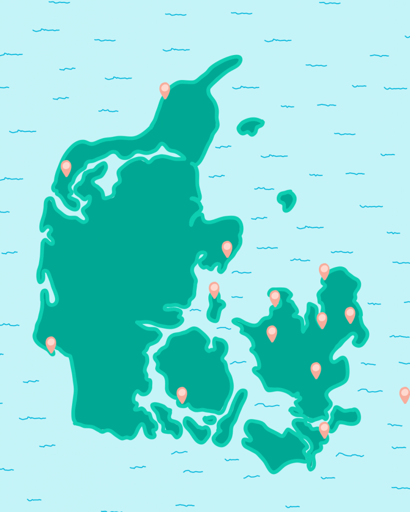 GoMore Guide: Kort over sommeroplevelser i Danmark